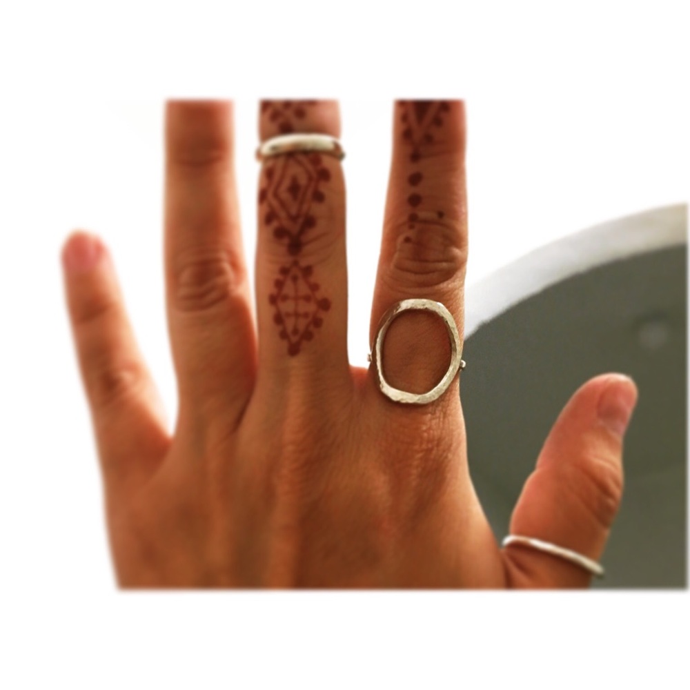Handmade sterling silver circle ring